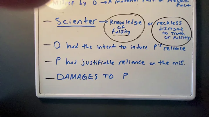 Misrepresentation (intentional)- Tort Law