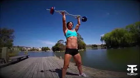 Fitness Model Jenna Douras best workout demo with ...