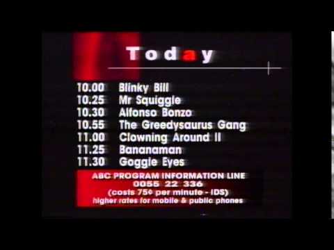 ABC TV - Morning Programme Schedules (January 1996)