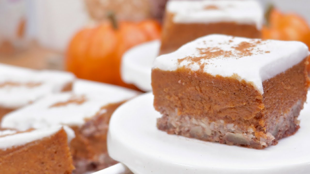 Frosted Paleo Pumpkin Pie Bars
