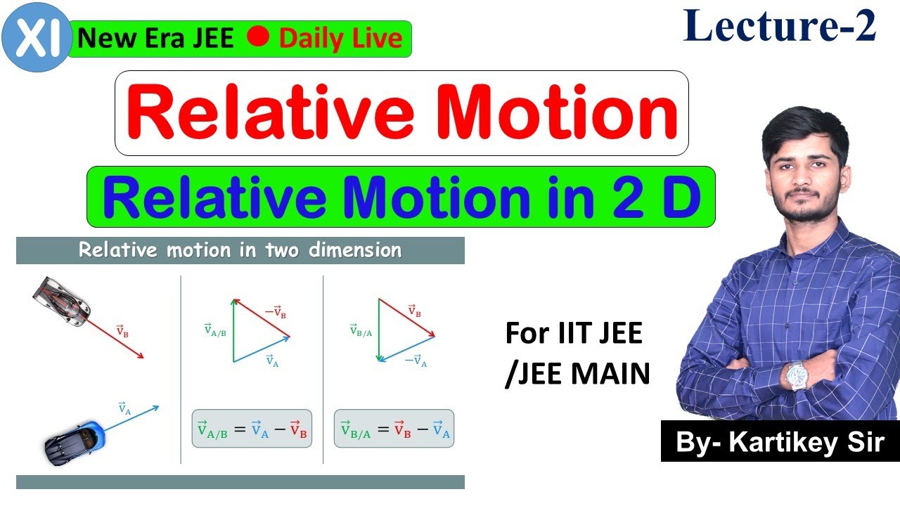 Relatve Motion | L-2 | Relative Motion in 2 D | For IIT JEE/JEE MAIN ...