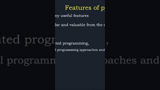 Features of Python