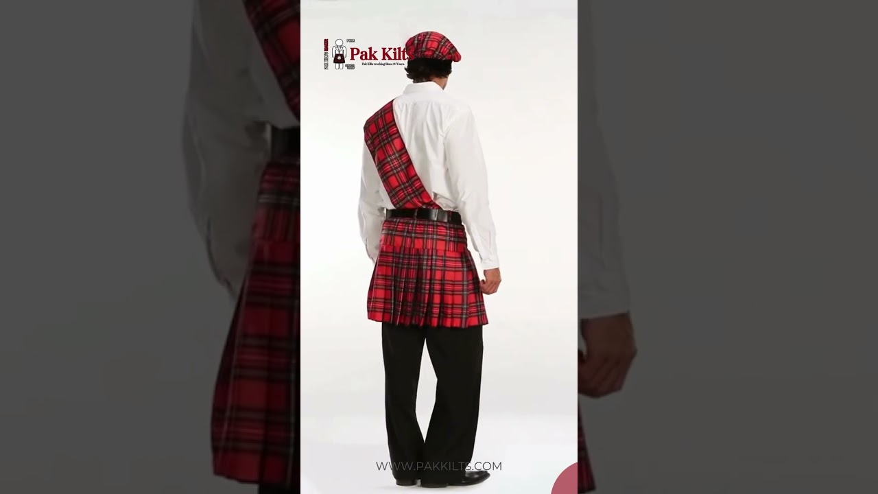 Men Scottish MacGregor Rob Roy 8 Yard Tartan Kilt