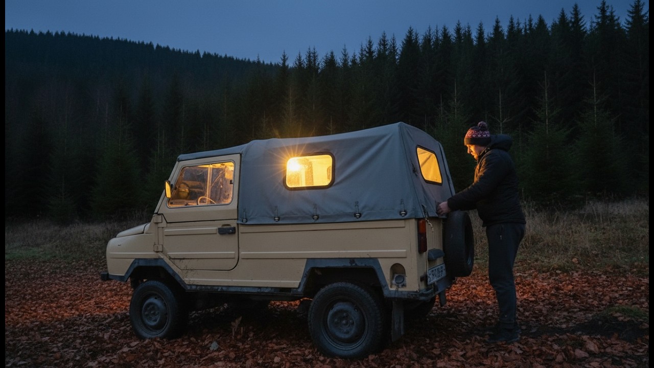 Truck Camping in the Cold Mountains | Sleeping in the Truck | Camping Sounds | ASMR