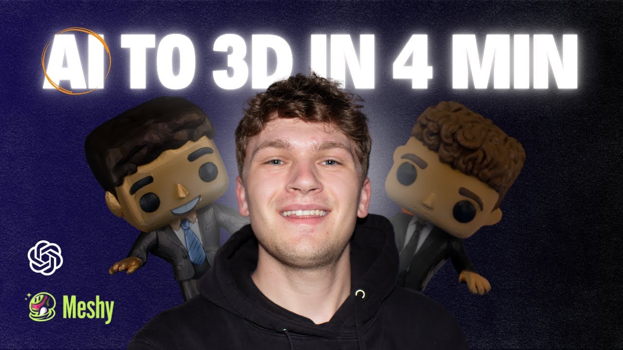 How to Turn Any Image into a 3D Model with AI... FAST! (ChatGPT + Meshy ...