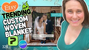 Personalized Photo Woven Blankets: Full Design, Upload & Mockup Tutorial- Plus 5 Bonus Niches🔥🔥🔥