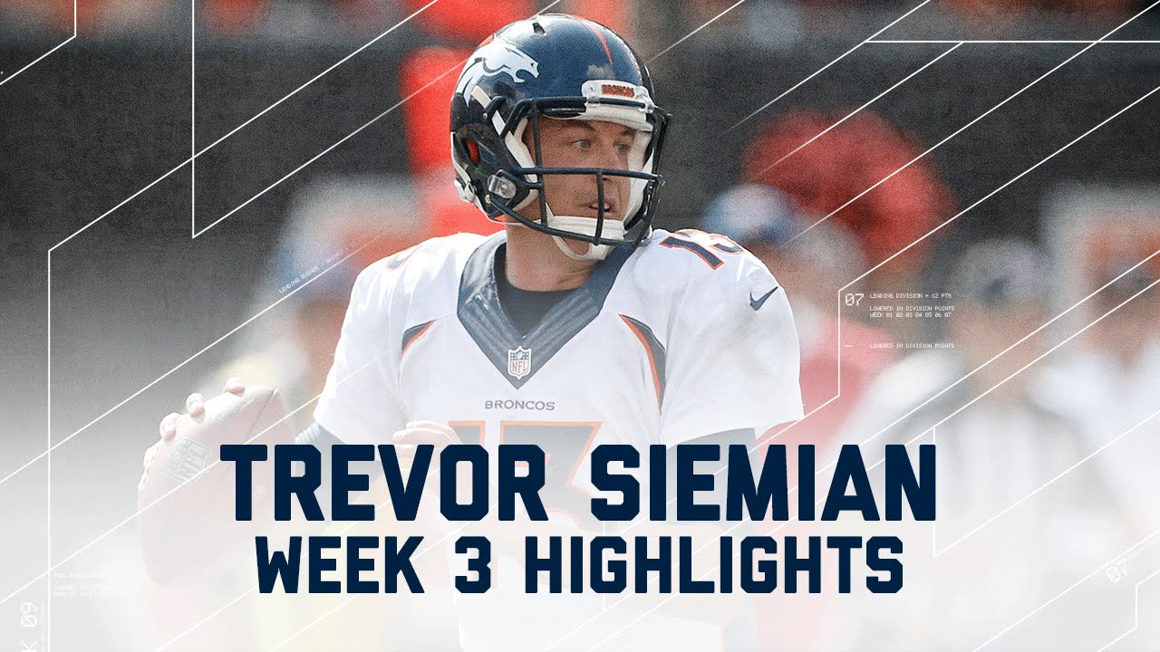 Trevor Siemian Highlights | Broncos vs. Bengals | NFL Week 3 Player ...