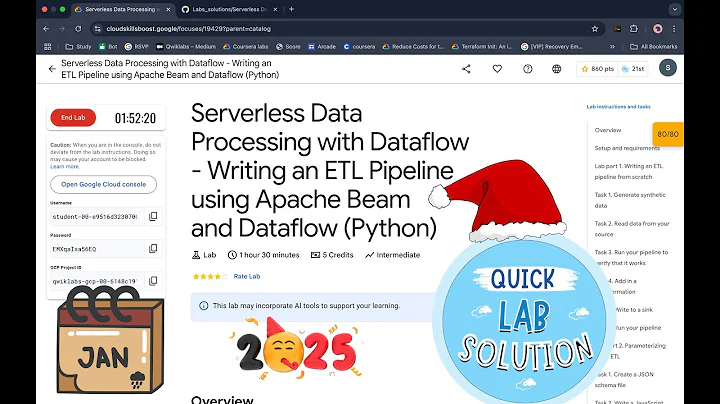 Serverless Data Processing with Dataflow Writing an ETL Pipeline using Apache Beam andDataflowPython