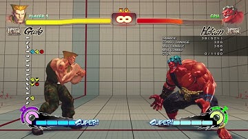 sf4 guile flash kick fadc ultra combo in 4k