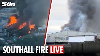 LIVE: Almost 150 firefighters tackle massive London warehouse fire