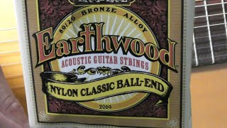 How to restring change Classical Nylon Guitar Strings Review Ernie Ball Earthwood BALL End 2069