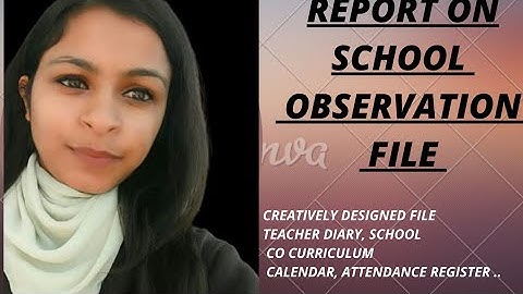 Report on School Organization Part -2 in English  with creativity