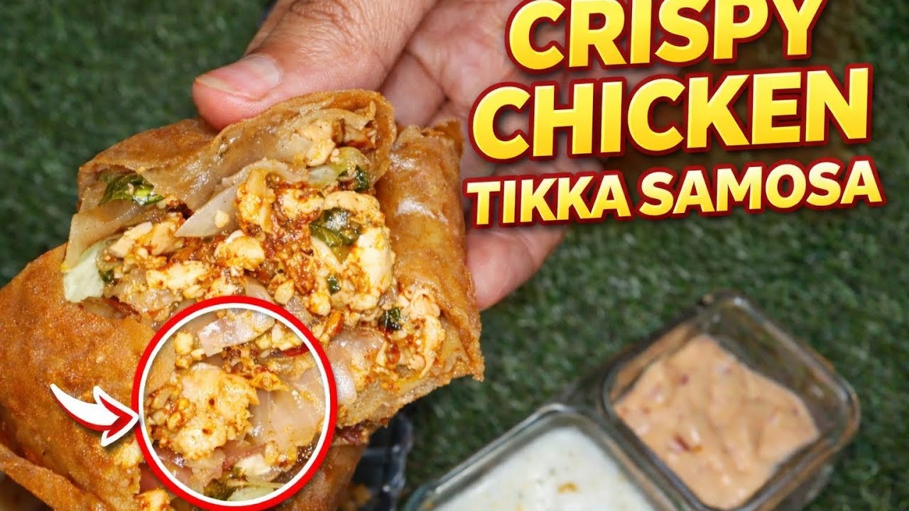 Crispy Chicken Tikka Samosa Recipe | Street Style Chicken Samosa | Perfect Iftar Snack