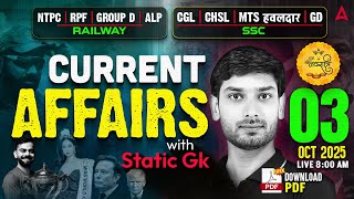 Current Affairs Today | 3 Oct Current Affairs 2025 | Daily Current Affairs By Ashutosh Sir