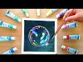 How to Paint Realistic Bubble#76/Soap Bubble Acrylic Painting On Canvas Step by Step
