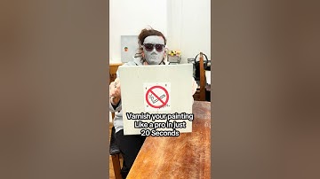 Varnish Your Painting LIKE A PRO In 20 Seconds! 🖼️ #acrylicpainting #arttutorial #paintingtutorial