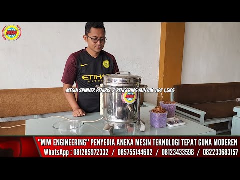 Mesin Pengering Gorengan Keripik