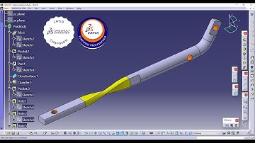 How to create a mechanical part using CATIA Part Design 141 Twisted Fixing rod