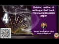 Webinar 4: Detailed method of writing Project book, Thesis and Research Paper