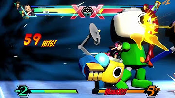 Ultimate Marvel VS Capcom 3 - Tron Combos w/ Spencer and Nova Assists