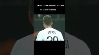 Lionel Messi Extraordinary attempt of scoring goal againt FC Lorient on Dec 23 😮😮😮