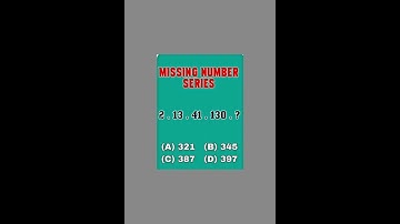 MISSING NUMBER SERIES 🧠 IQ THE #shorts