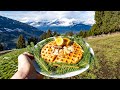 Making spruce tree syrup and waffles in the mountains  cooking with alex ep4