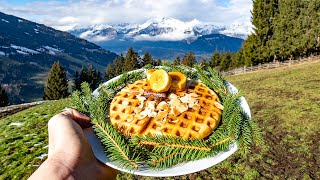 Making Spruce Tree Syrup and Waffles in the Mountains - Cooking with Alex Ep4