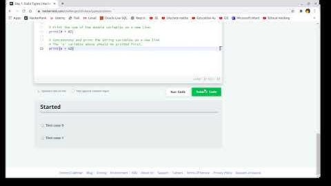 Day 1: DataTypes | Hackerrank | Python3