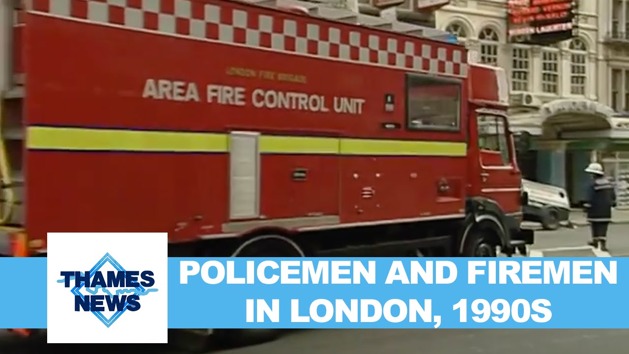 Policemen and Firemen in London, 1990s | Thames News