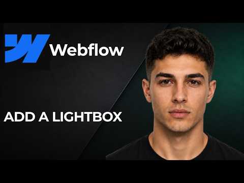 Webflow: How to Add a Lightbox (Image & Video Gallery Tutorial)
