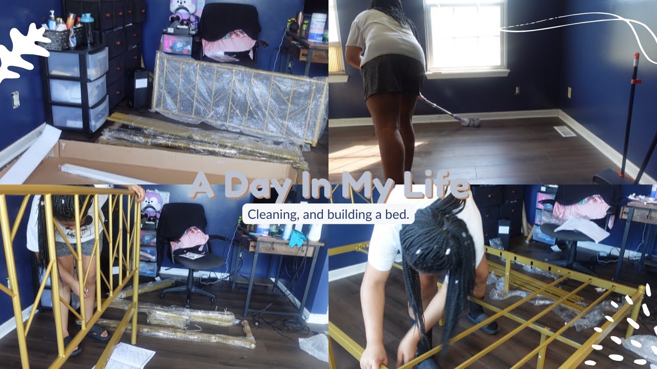 My Life In A Day: Cleaning My Room And Building My Bed - YouTube