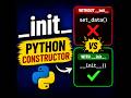 What is __init__ in Python? | Constructor Explained in OOPS