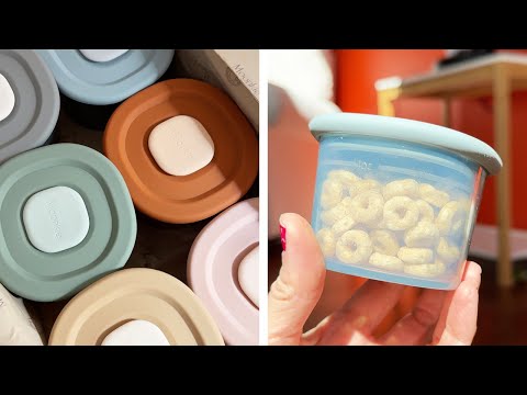 Review of Moonkie baby food storage containers - great for on-the-go snacks!