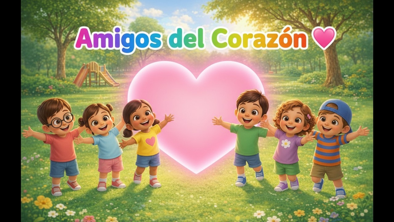 Amigos del Corazón 💖 | Canción Infantil de San Valentín | Amistad para Niños
