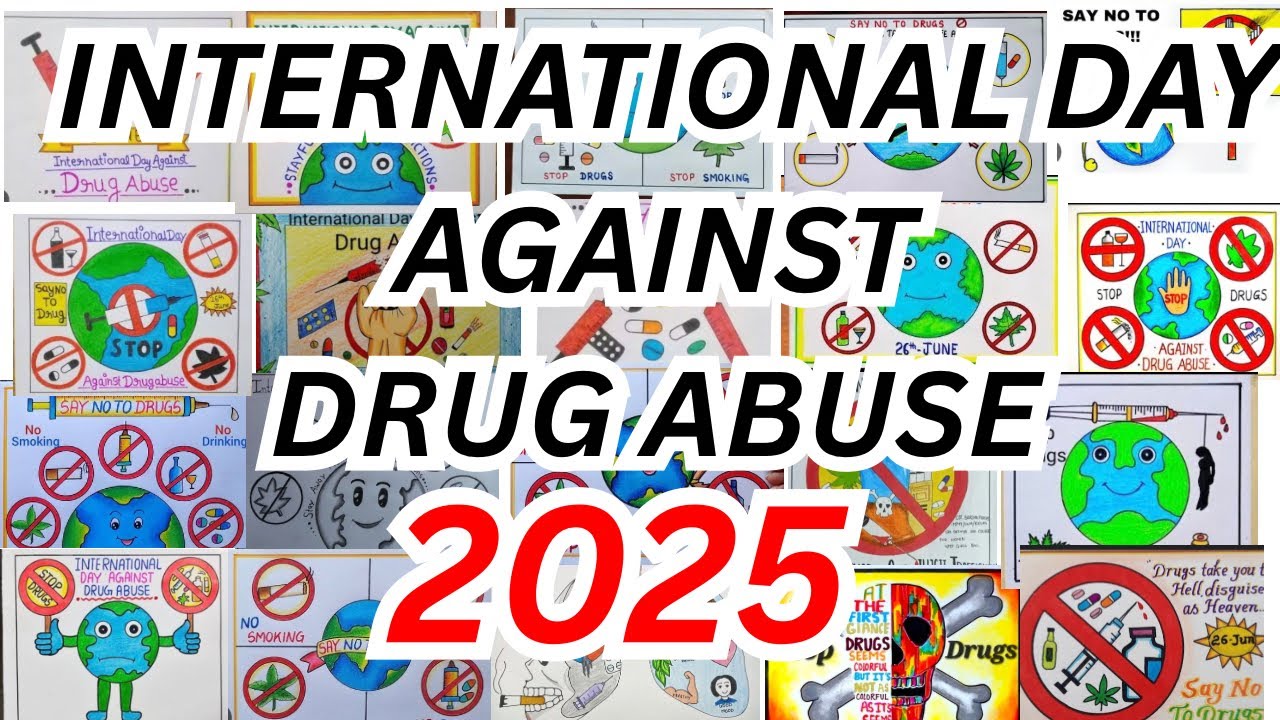 International Day Against Drugs Abuse Poster Drawing/Anti Drugs Day ...