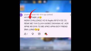 GIRL  NE DIYA CHALLENGE 😁🤪 #freefire #funny #shorts