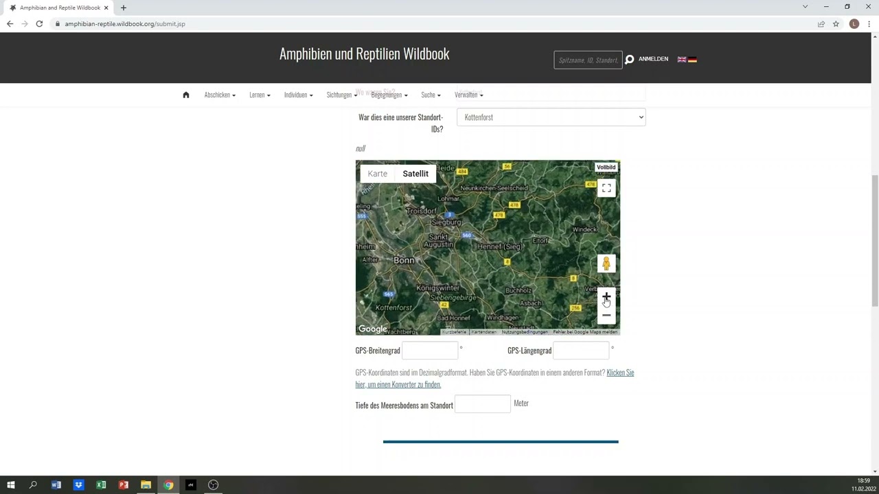 Nutzung der Amphibian & Reptile Wildbook Software als Citizen Science