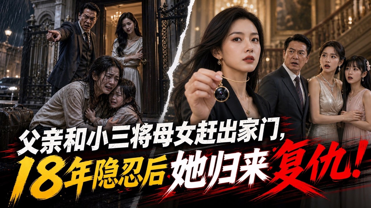 十八年前被生父與小三趕出家門，母親被逼瘋送入精神病院；女兒隱忍多年重返豪門，勢必要手撕這群虛偽家人！#ai漫劇 #女頻復仇 #豪門恩怨