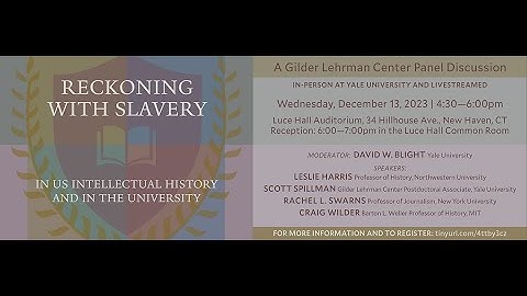 Reckoning with Slavery in US Intellectual History and in the University