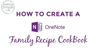 How to Create a OneNote Recipe Cookbook