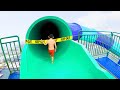 he went in a BANNED water slide..