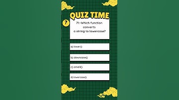 Ep71: Python MCQ – Convert String to Lowercase 🔡 #Shorts