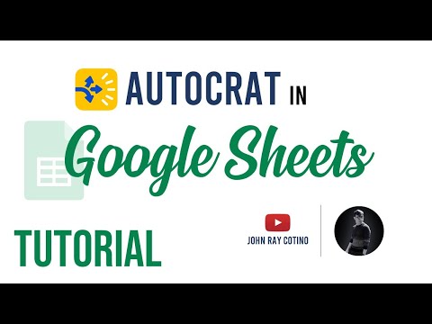 Autocrat in Google Sheets | Tutorial [English/Tagalog]