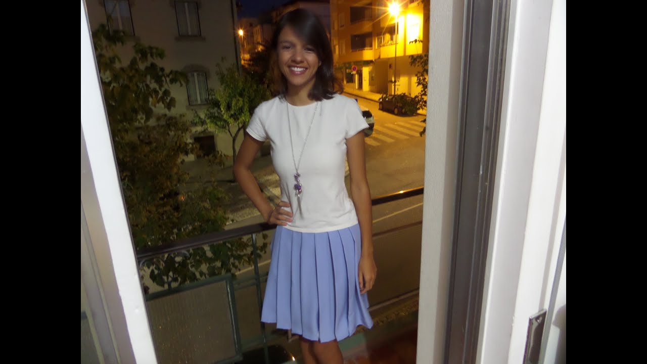 saias com pregas na frente e atras