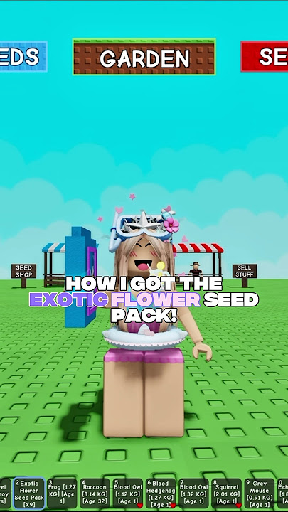 How I Got The EXOTIC FLOWER Seed Pack In Grow A Garden! 🌸 #roblox #growagarden #tutorial