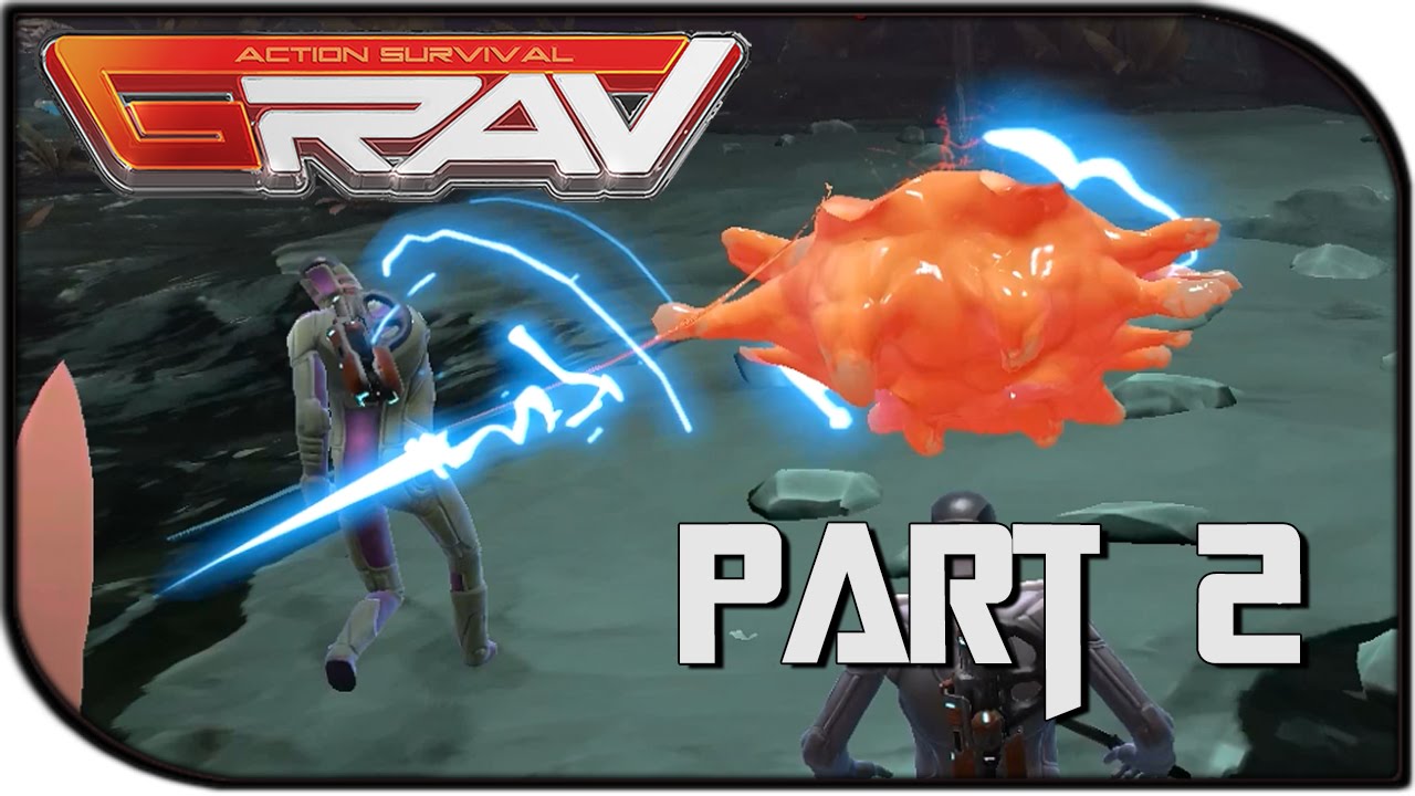 GRAV Gameplay Part 2 - "Dungeon Crawling + Slime Boss!" (Action Survival Game)