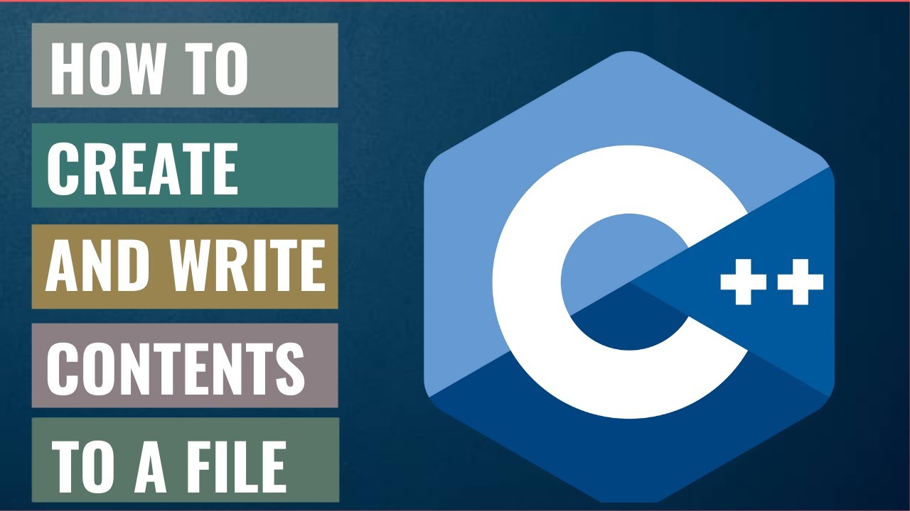 How to create and write contents to a text file using C++ - YouTube