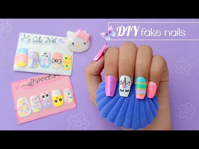 YoYoee Almond Fake Nails Cute White Press on Nails India | Ubuy