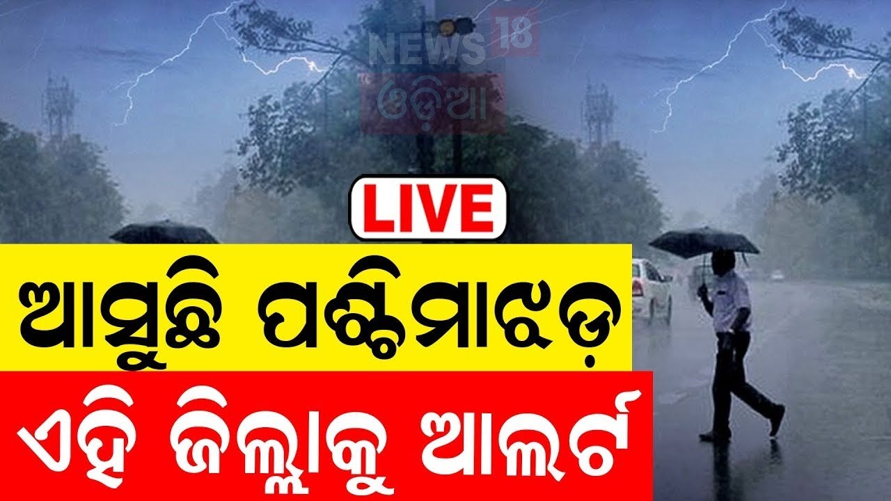 LIVE : ପୁଣି ବର୍ଷିବ, ହାଇ ଆଲର୍ଟ !  Heavy Rainfall In Odisha